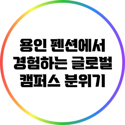 용인 펜션에서 경험하는 글로벌 캠퍼스 분위기