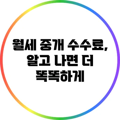 월세 중개 수수료, 알고 나면 더 똑똑하게